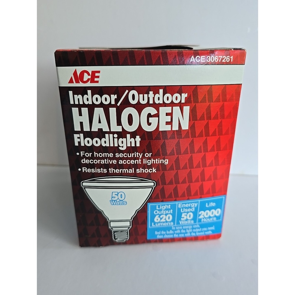 Ace Hardware- 50 W - Indoor/ Outdoor Halogen  Floodlight -3067261‎